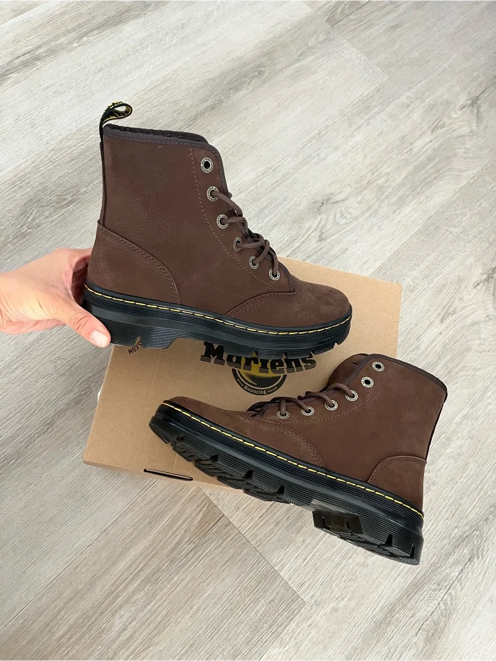 NEW Dr. Martens Dark Brown Charlee Chukka Utility Boots Leather 8